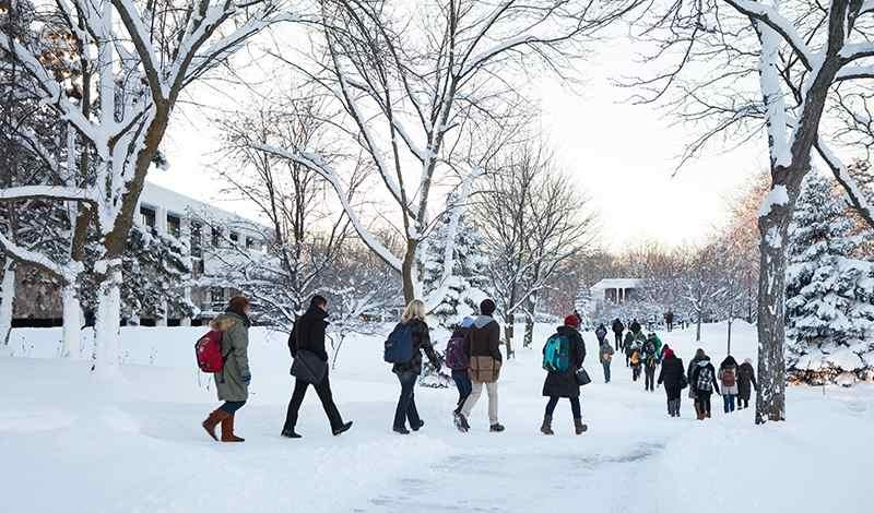 Allendale campus in the winter